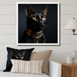 Oriental Opulence Cat Portrait - Cat Framed Canvas Art