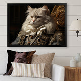 Persian Cat Dressed In Suit Portrait - Cat Home Decor Art