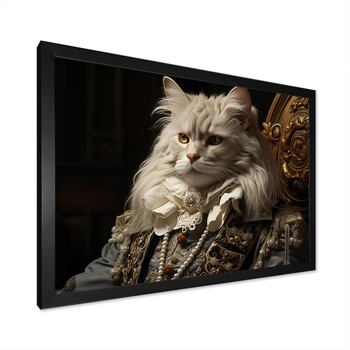 Persian Cat Dressed In Suit Portrait - Cat Home Decor Art
