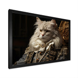 Persian Cat Dressed In Suit Portrait - Cat Home Decor Art