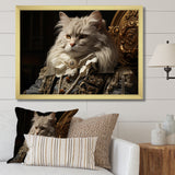 Persian Cat Dressed In Suit Portrait - Cat Home Decor Art