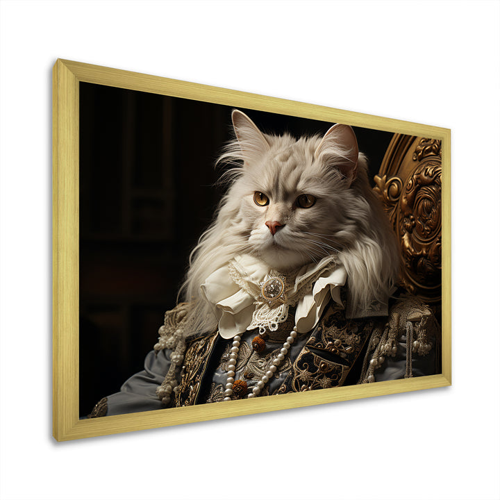 Persian Cat Dressed In Suit Portrait - Cat Home Decor Art