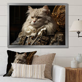 Persian Cat Dressed In Suit Portrait - Cat Home Decor Art