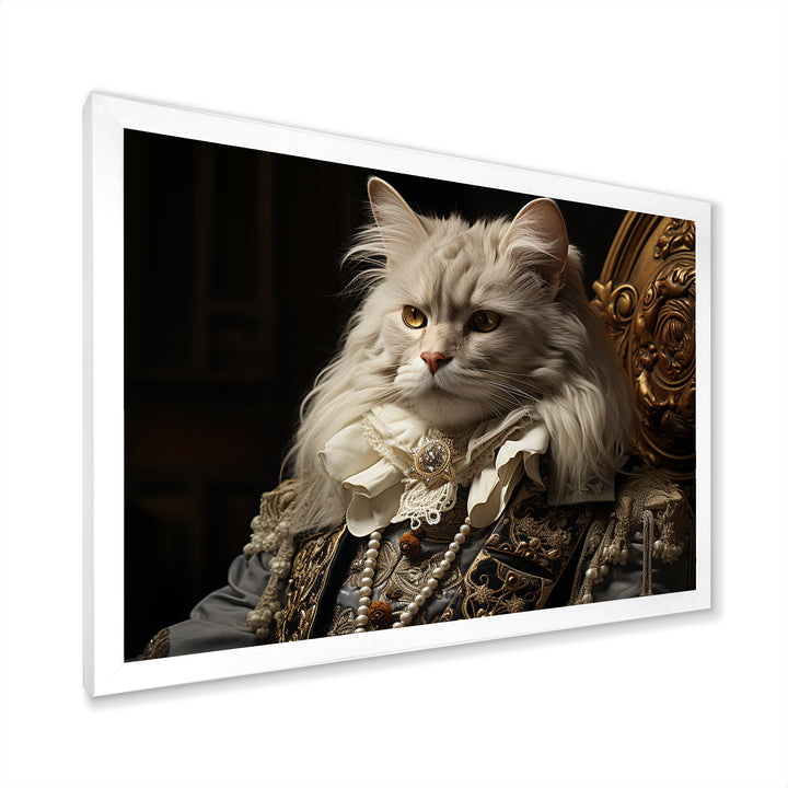 Persian Cat Dressed In Suit Portrait - Cat Home Decor Art