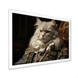 Persian Cat Dressed In Suit Portrait - Cat Home Decor Art