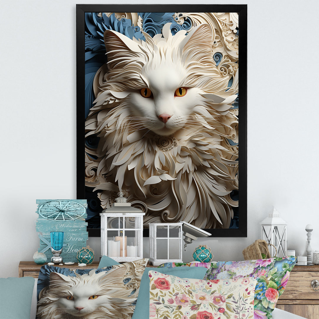 Persian Cat Purity Collage - Cat Living Room Wall Art