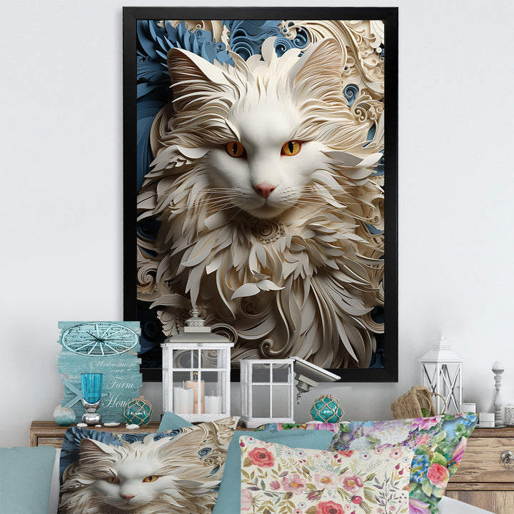 Persian Cat Purity Collage - Cat Living Room Wall Art
