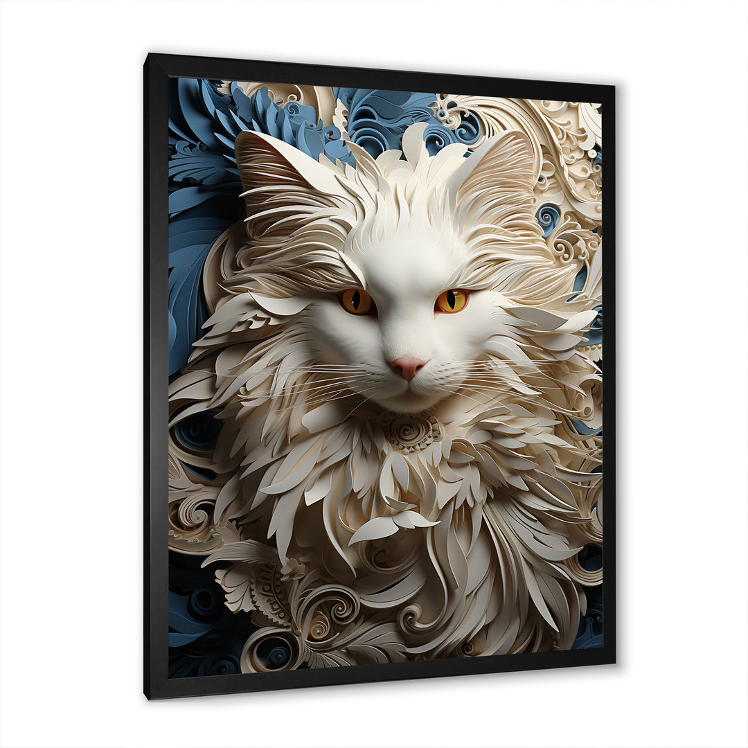 Persian Cat Purity Collage - Cat Living Room Wall Art