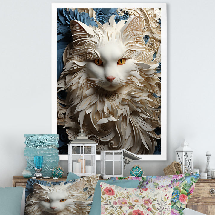Persian Cat Purity Collage - Cat Living Room Wall Art