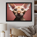 Peterbald Playfulness Cat Portrait - Cat Bedroom Wall Art