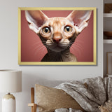 Peterbald Playfulness Cat Portrait - Cat Bedroom Wall Art