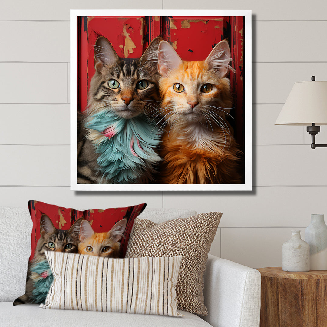 Pixie-bob Playmates Cats - Cat Canvas Wall Art