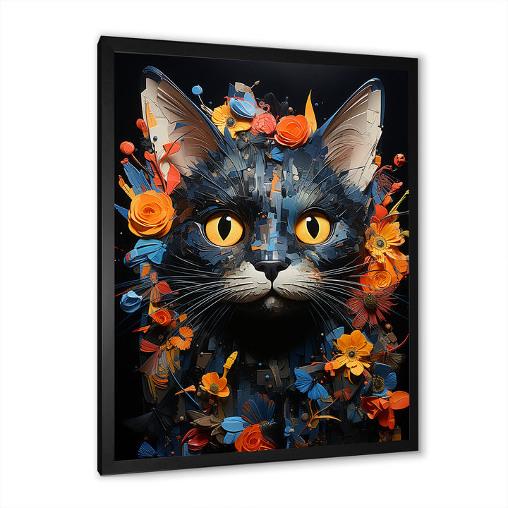 Pixie-bob Pondering Cat Collage - Cat Wall Decor