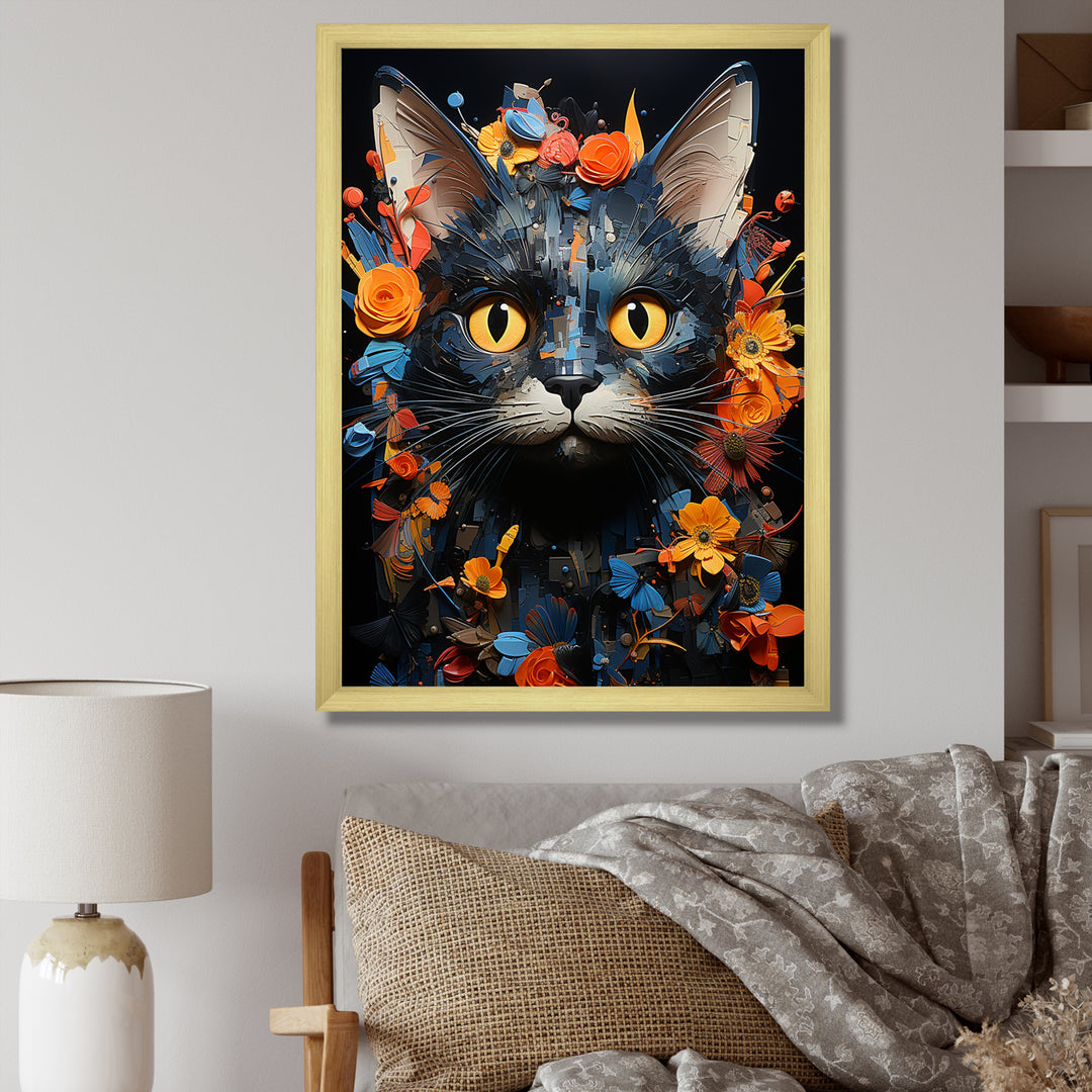 Pixie-bob Pondering Cat Collage - Cat Wall Decor