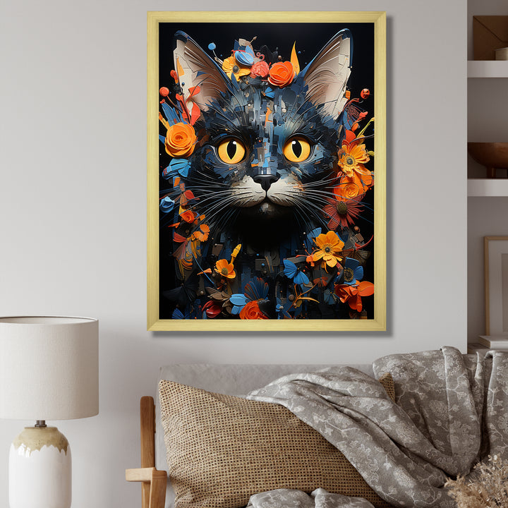 Pixie-bob Pondering Cat Collage - Cat Wall Decor