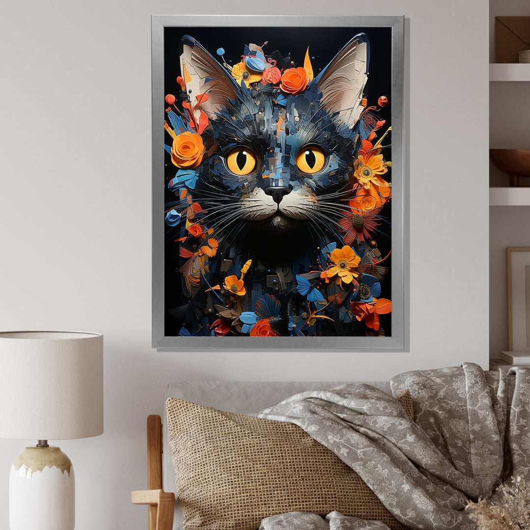Pixie-bob Pondering Cat Collage - Cat Wall Decor