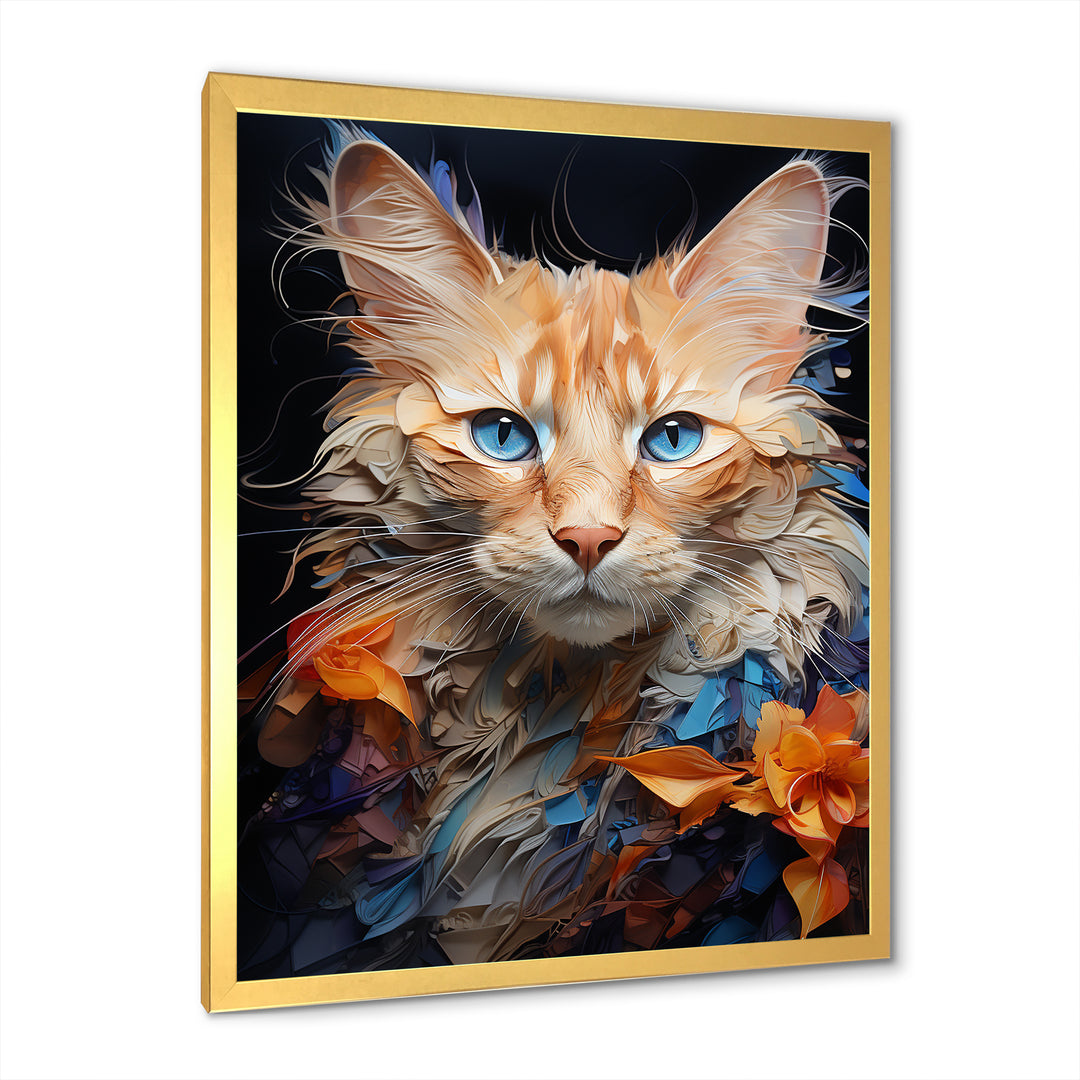 Ragamuffin Radiance Cat Collage - Brown Cat Wall Art