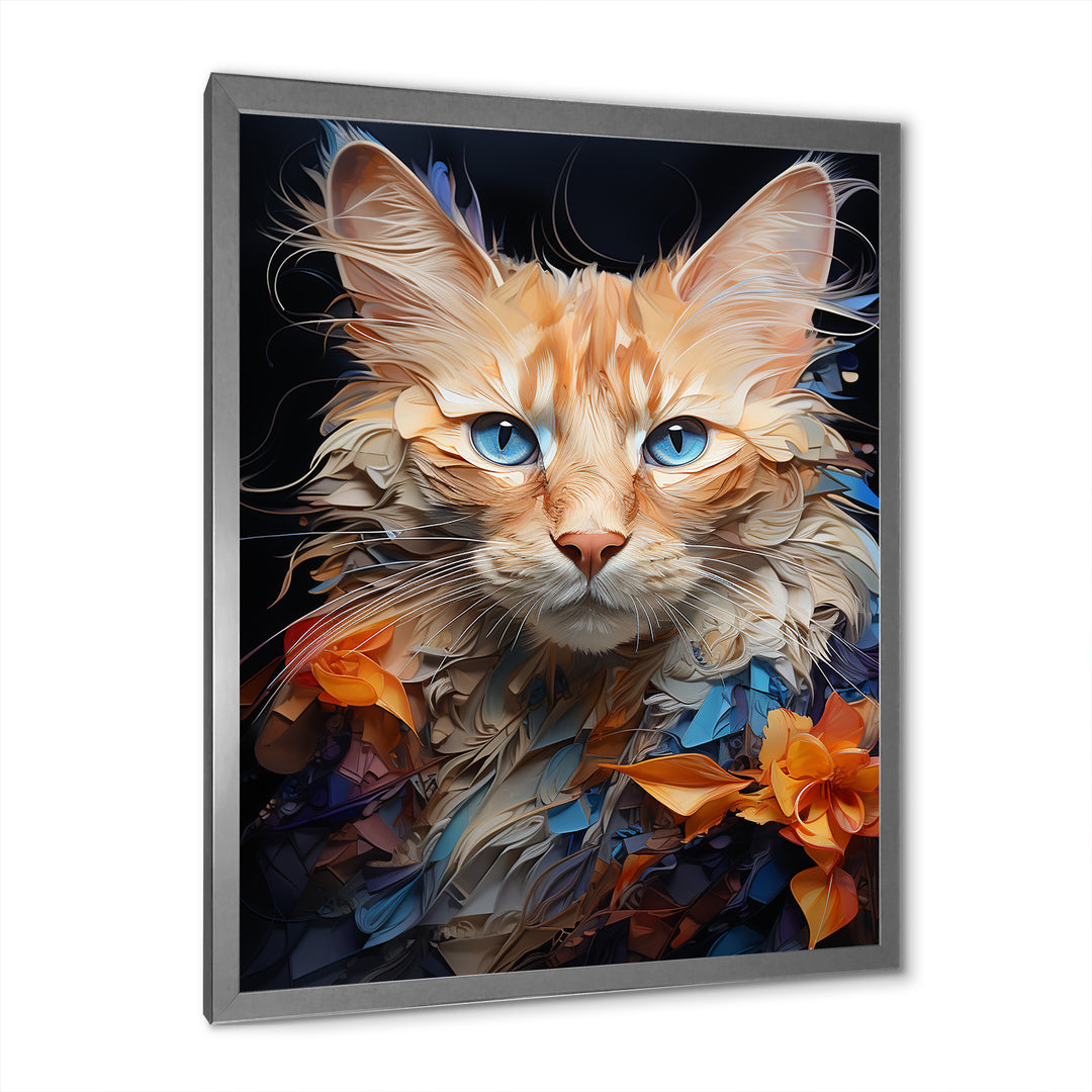 Ragamuffin Radiance Cat Collage - Brown Cat Wall Art
