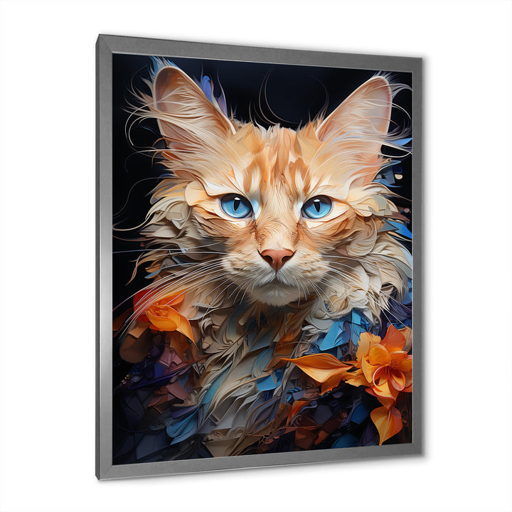 Ragamuffin Radiance Cat Collage - Brown Cat Wall Art