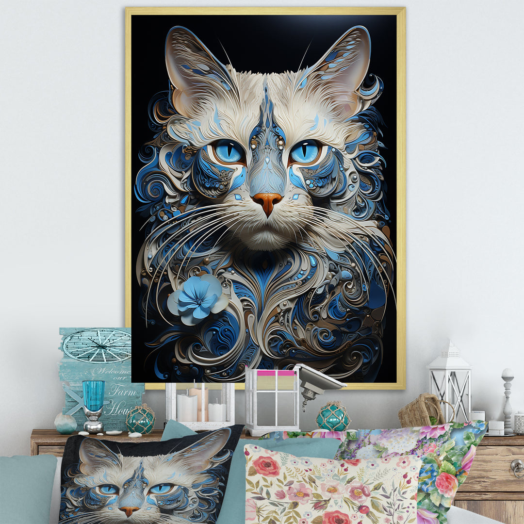 Siamese Serenade Cat - Cat Canvas Wall Art