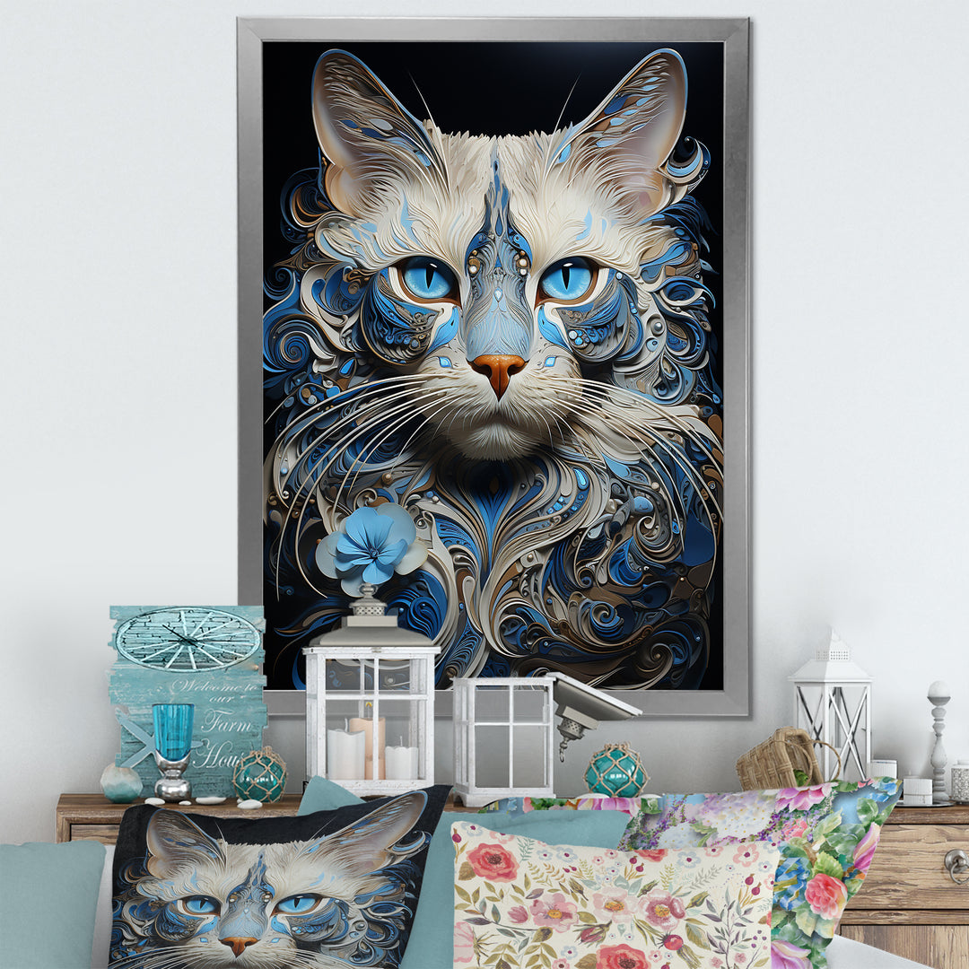 Siamese Serenade Cat - Cat Canvas Wall Art