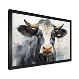 Handsome Black Adn White Cattle Portrait - Cattle Bedroom Wall Art