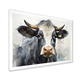 Handsome Black Adn White Cattle Portrait - Cattle Bedroom Wall Art