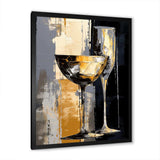 Champagne Collage With Glasses - Food & Beverage Canvas Wall Art