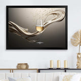 Champagne Glass River Simplicity - Food & Beverage Canvas Wall Art