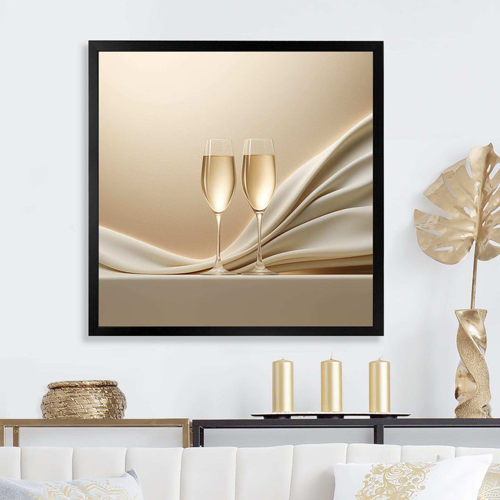 Champagne Toast Of Tranquility - Food &amp; Beverage Canvas Wall Art