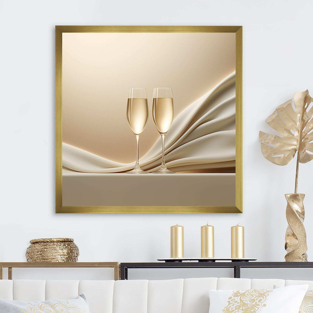 Champagne Toast Of Tranquility - Food &amp; Beverage Canvas Wall Art