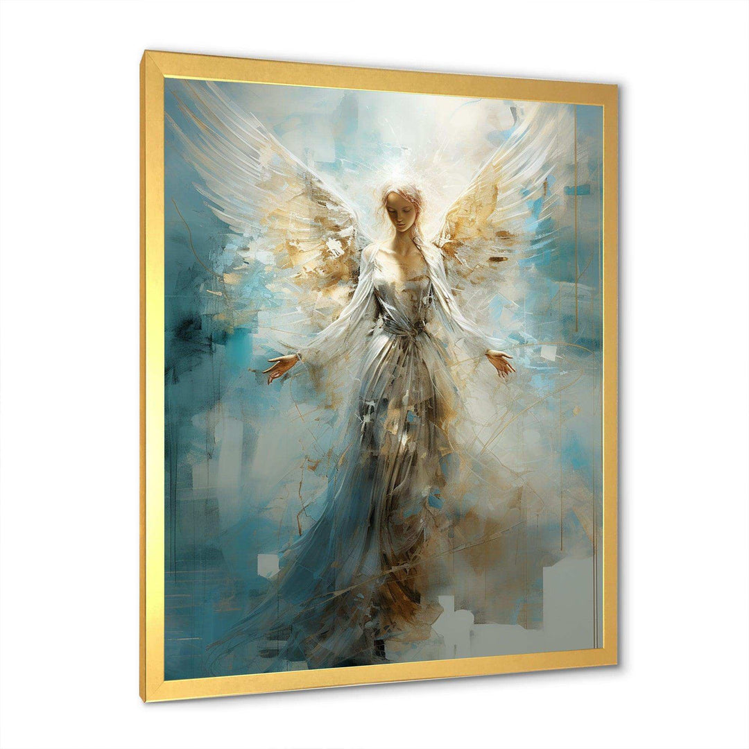 Angels Announcement Celestical Christianism I - Spiritual Canvas Wall Art