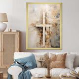 Minimalism Christianity Cross Collage - Spiritual Canvas Wall Art