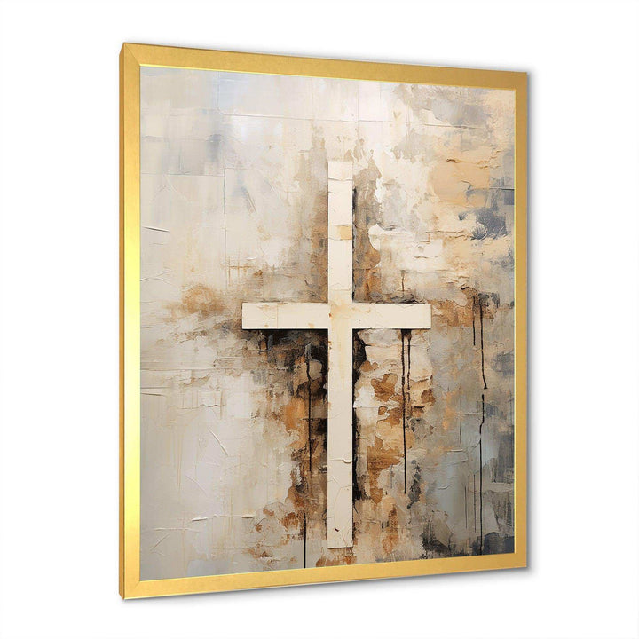 Minimalism Christianity Cross Collage - Spiritual Canvas Wall Art