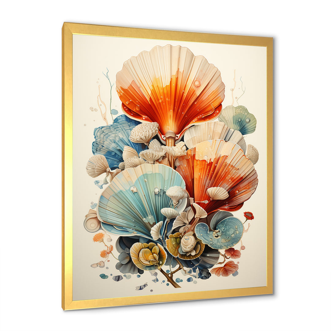 Geometric Forms Of Clam - Clam Canvas Wall Art