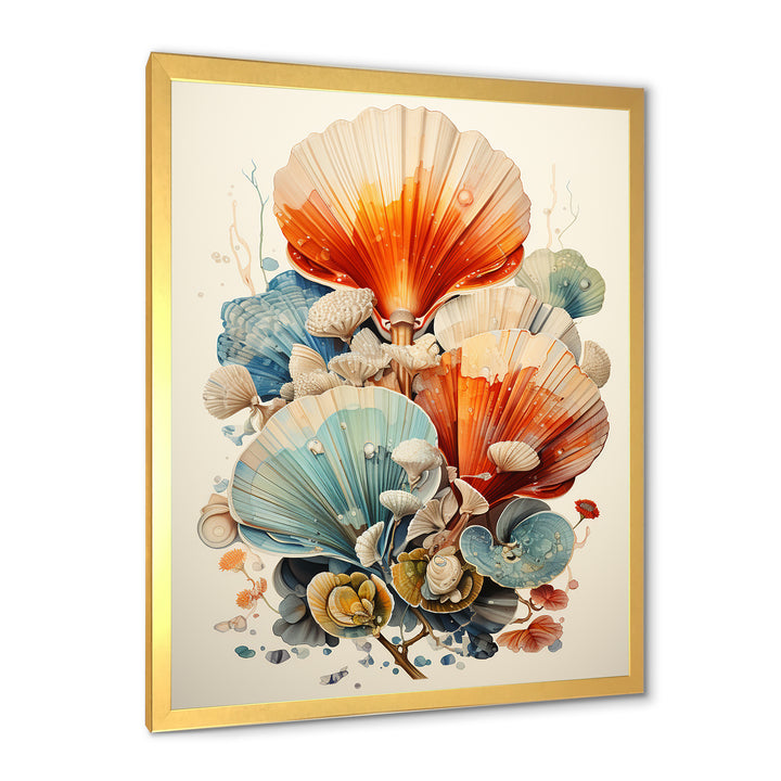 Geometric Forms Of Clam - Clam Canvas Wall Art