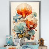 Geometric Forms Of Clam - Clam Canvas Wall Art