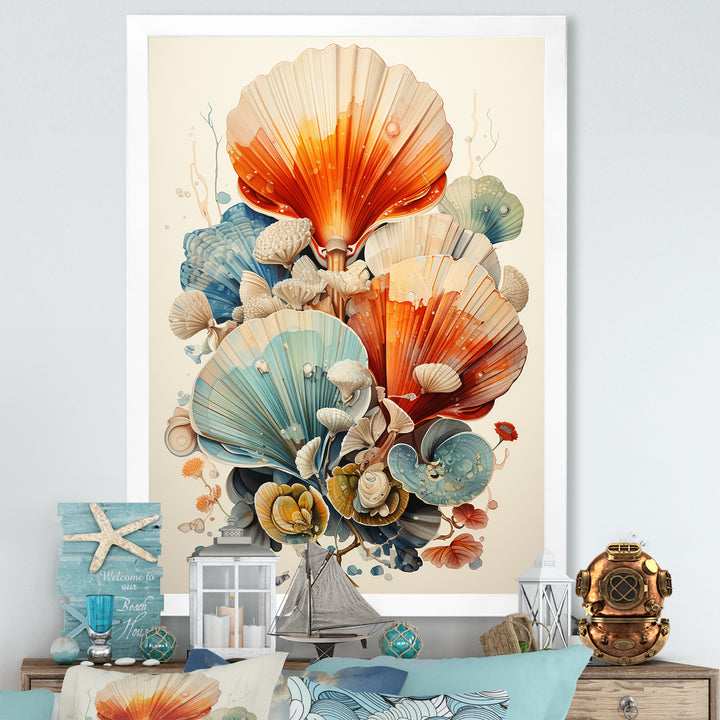 Geometric Forms Of Clam - Clam Canvas Wall Art