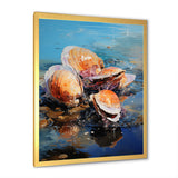 Bold Brushstrokes Of Clam On Beach - Clam Canvas Wall Art