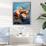 Bold Brushstrokes Of Clam On Beach - Clam Canvas Wall Art