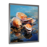 Bold Brushstrokes Of Clam On Beach - Clam Canvas Wall Art