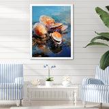 Bold Brushstrokes Of Clam On Beach - Clam Canvas Wall Art