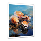 Bold Brushstrokes Of Clam On Beach - Clam Canvas Wall Art