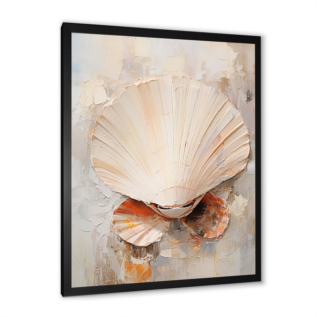 Minimalism Beige Clam Beauty - Clam Wall Art Prints