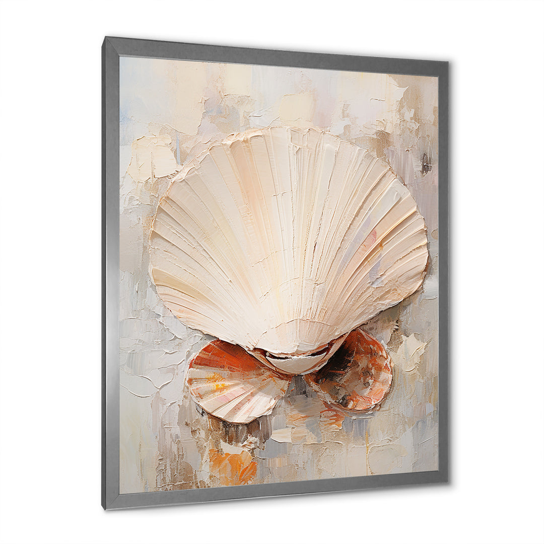 Minimalism Beige Clam Beauty - Clam Wall Art Prints