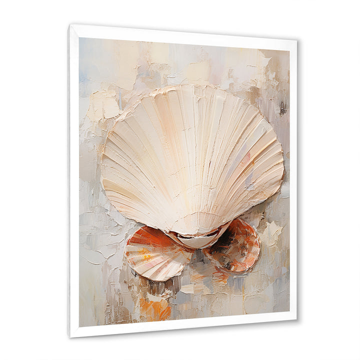 Minimalism Beige Clam Beauty - Clam Wall Art Prints