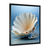 Monochromatic Misty Grey Clam - Gray Clam Wall Art