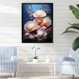 Underwater Dreams Aquatic Clam - Clam Canvas Wall Art