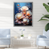 Underwater Dreams Aquatic Clam - Clam Canvas Wall Art