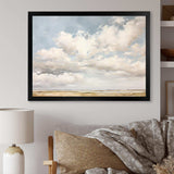 White Clouds Scenery Minimalism - Landscapes Canvas Wall Art